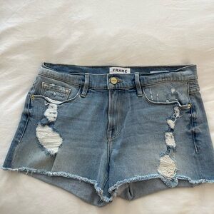 Frame Like-New Denim Cut Off Short